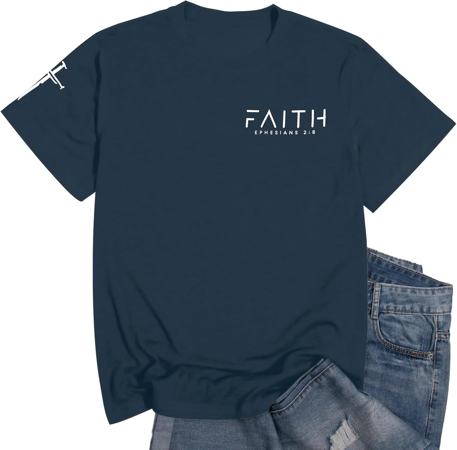 Christian Shirts for Men:Faith Cross Printed T-Shirts Christian Gifts for Men Jesus Shirts Holy Bible Tees - Image 4