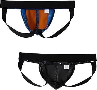 JOCKMAIL Jock straps for Men Sexy Jock strap with Removable Pouch Mens Jock strap Underwear Briefs 2 Pack