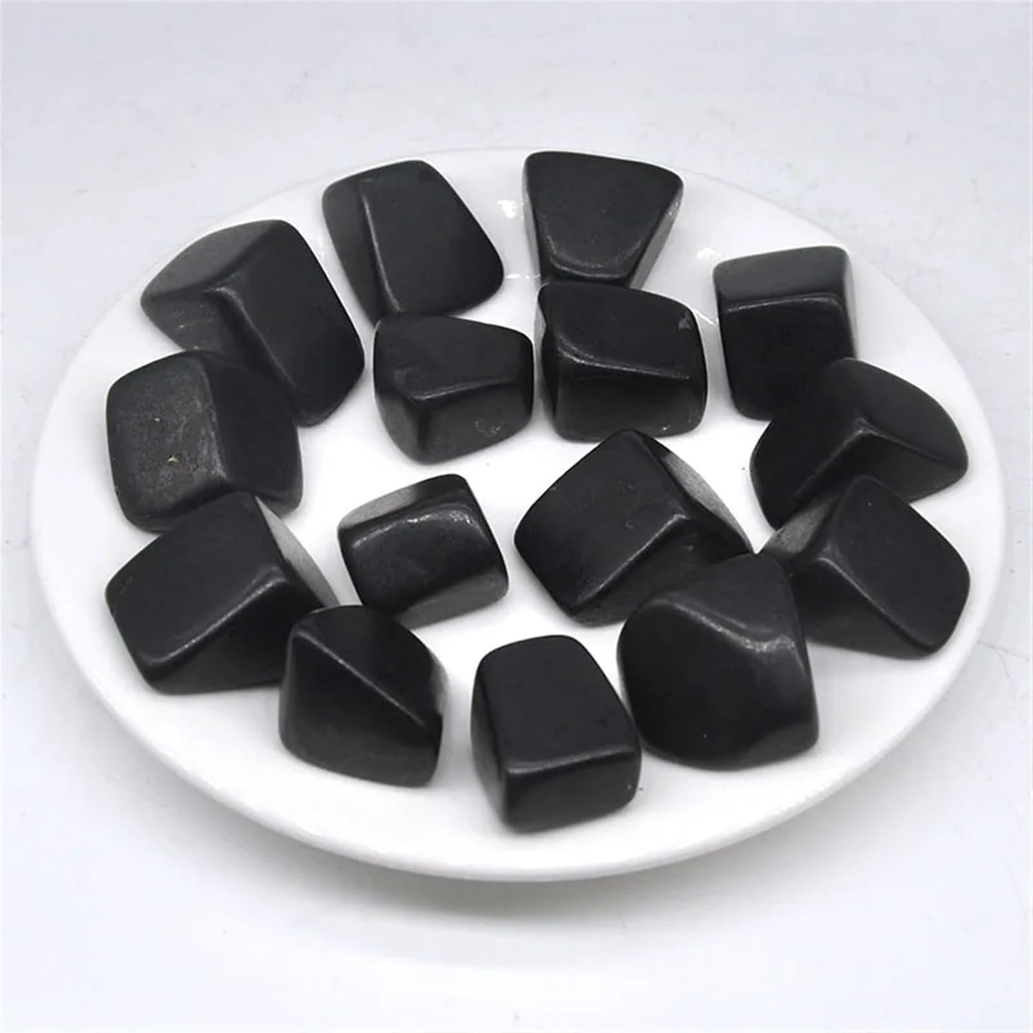 KatLin Beautiful Nature Shungite Gravel Specimen Size Irregular Tumbled Stones Reiki Healing Crystal Quartz Mineral Aquarium Home Decoration Gift Ornaments (Size : 500g)