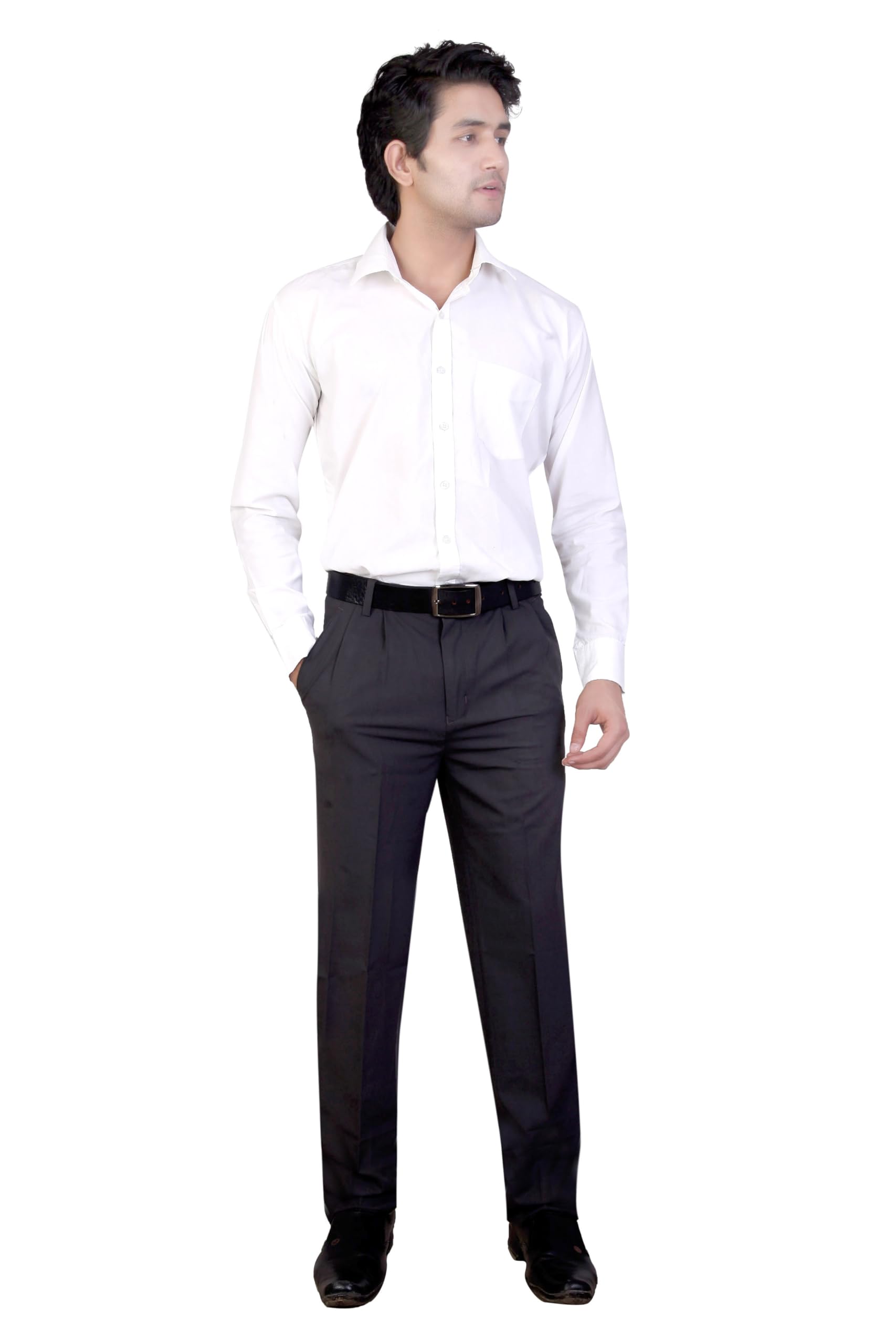 particle Pleat-Front Formal Trousers Pants Regular Fit for Men, Waist Sizes 32-46-picture-51