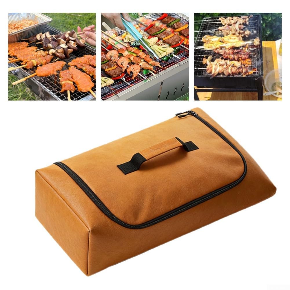 Borsa per barbecue per mantenere la temperatura della carne e contenere succhi, borsa termica in tessuto riutilizzabile per cortile e campeggio