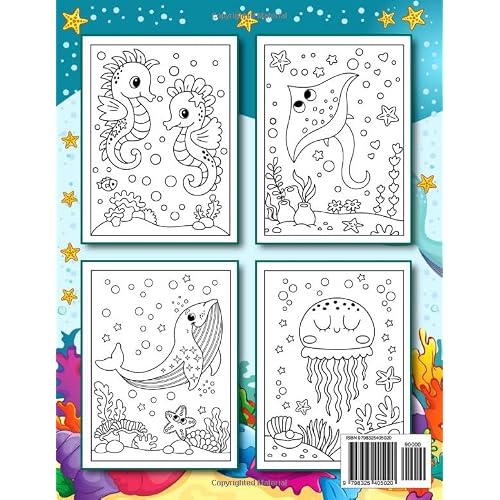 Snapklik.com : I Love Ocean Animals Coloring Book For Kids: 50+ Cute ...