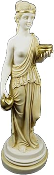 Estia Creations Kore Sculpture Alabaster Statue Ancient Greek Kore Patina Artifact