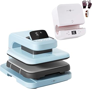Premium Heat Press Bundle HTVRONT Automatic Heat Press 2 with Adjustable Pressure & Higher Heating Height, Heat Up Fast & Evenly + Auto Tumbler Heat Press Machine