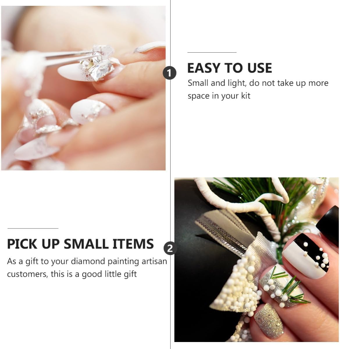 100pcs Disposable Plastic DIY Tweezers for Bead image 3