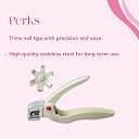 Sponsor Acrylic Nail Tip Clipper & Edge Cutter | Adjustable Stainless Steel Nail Cutter for False, Gel & Acrylic Nails – Triple Cut Rotary Nail Trimmer for Manicure, Pedicure, Salon & DIY Nail Art Use (Model SR-44) gallery image