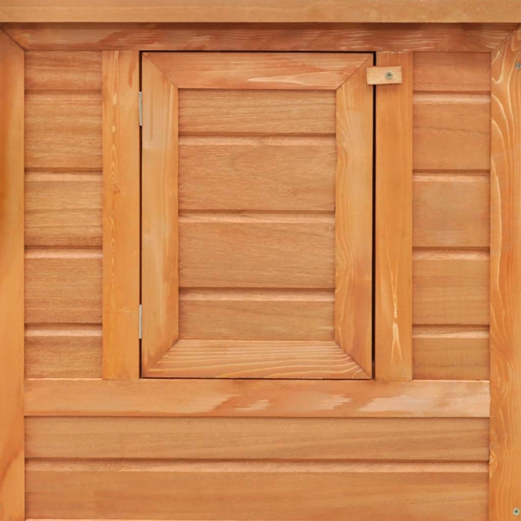 Pollaio da esterno con 1 casetta per uccelli 192 x 75 x 103 cm, legno marrone e verde 02_0001697
