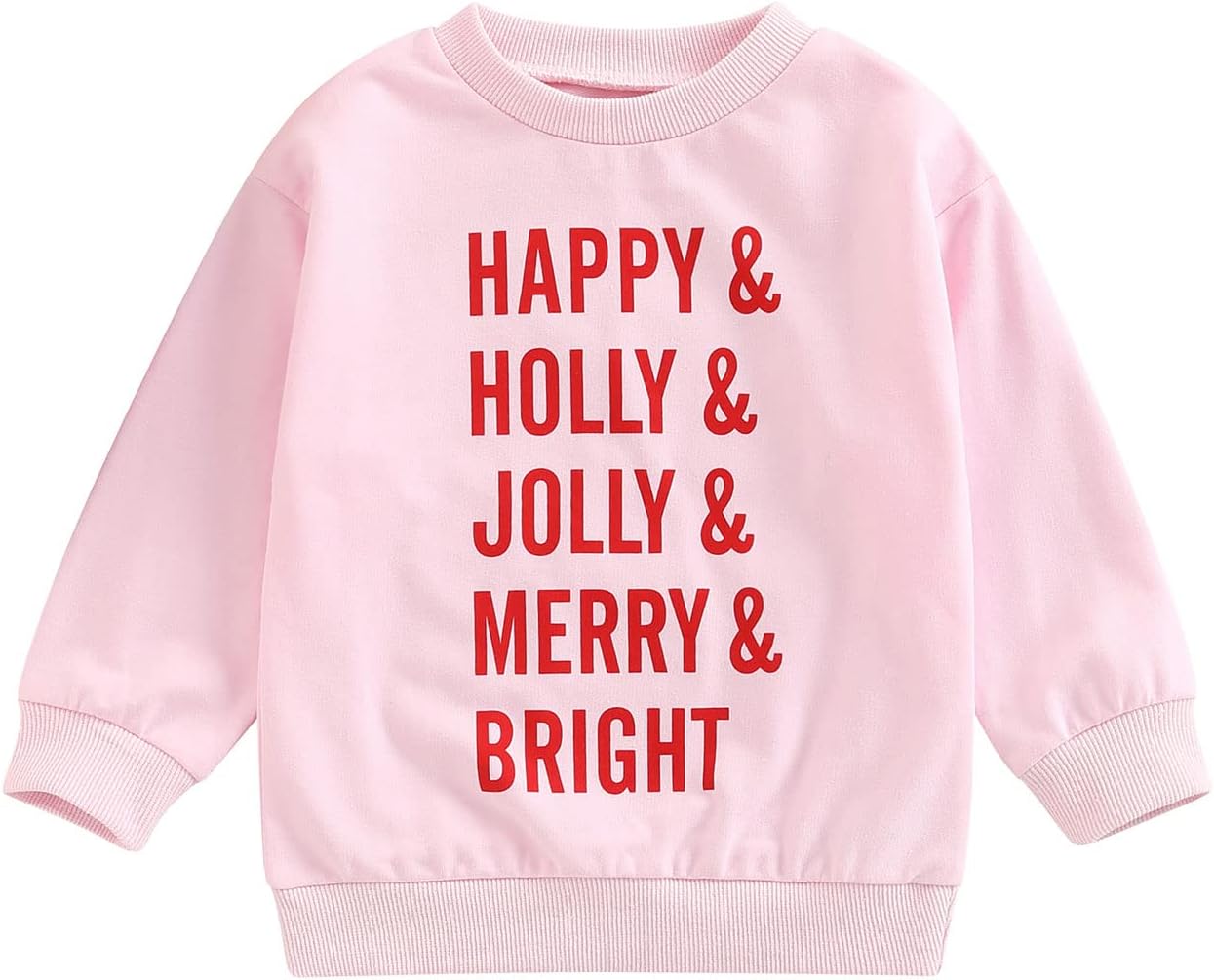 GOOCHEERInfant Toddler Baby Girl Christmas Outfit Letter Sweatshirt Pullover Long Sleeve T-Shirt Tops Fall Winter Clothes