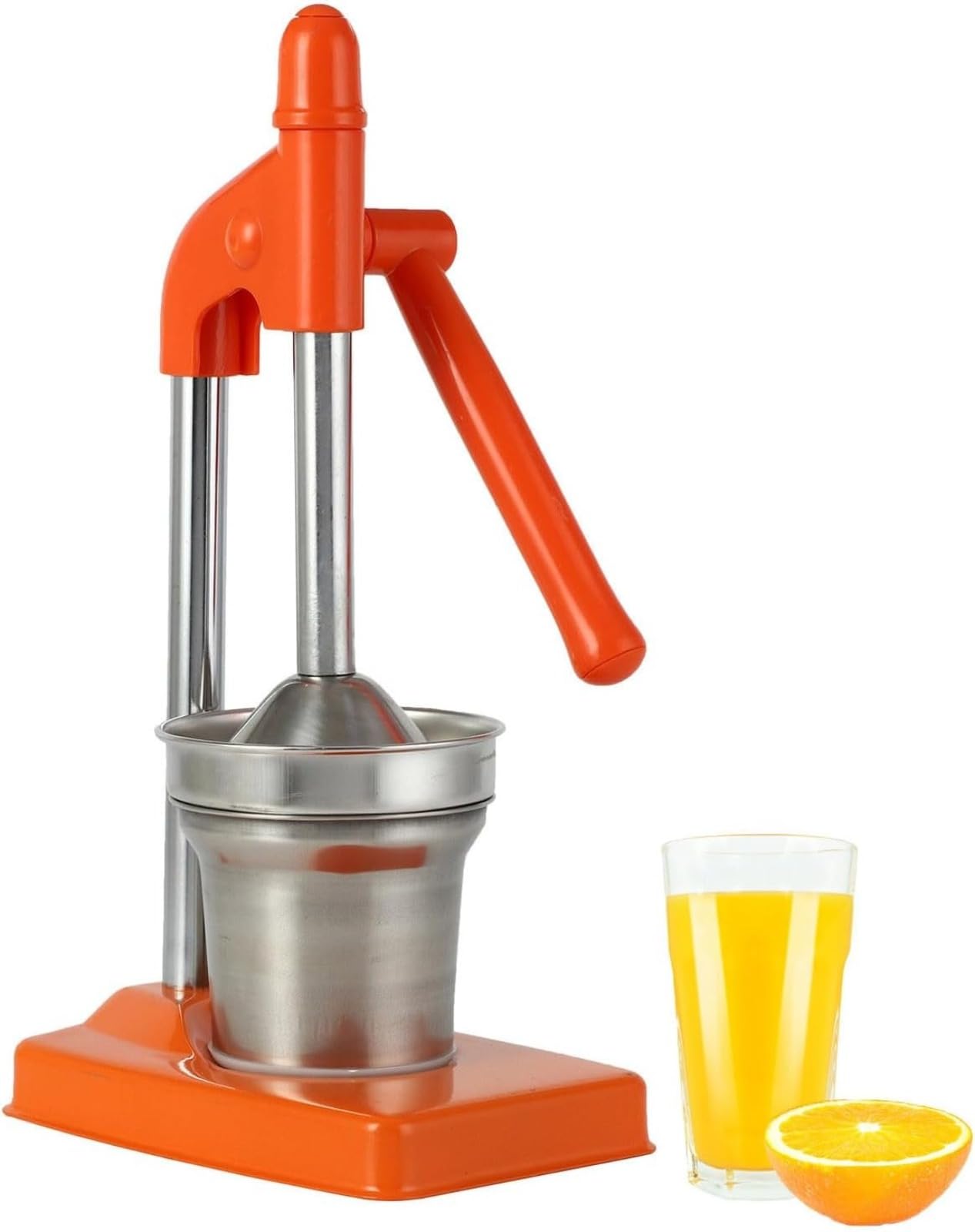 Spremiagrumi manuale, spremiagrumi in ghisa, pressa a mano per limone, arancia, lime, spremiagrumi in acciaio inox, facile da pulire, per casa e cucina