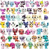 24 Pcs Mini LPS Toys Set, Random Pet Shop Kid Toys, Cute Pet Collector LPS Pack Doll, Cat Dog Animal Action Figures for Christmas Birthday Gift, Original Cartoon Collection LPS Toy for Party Favors