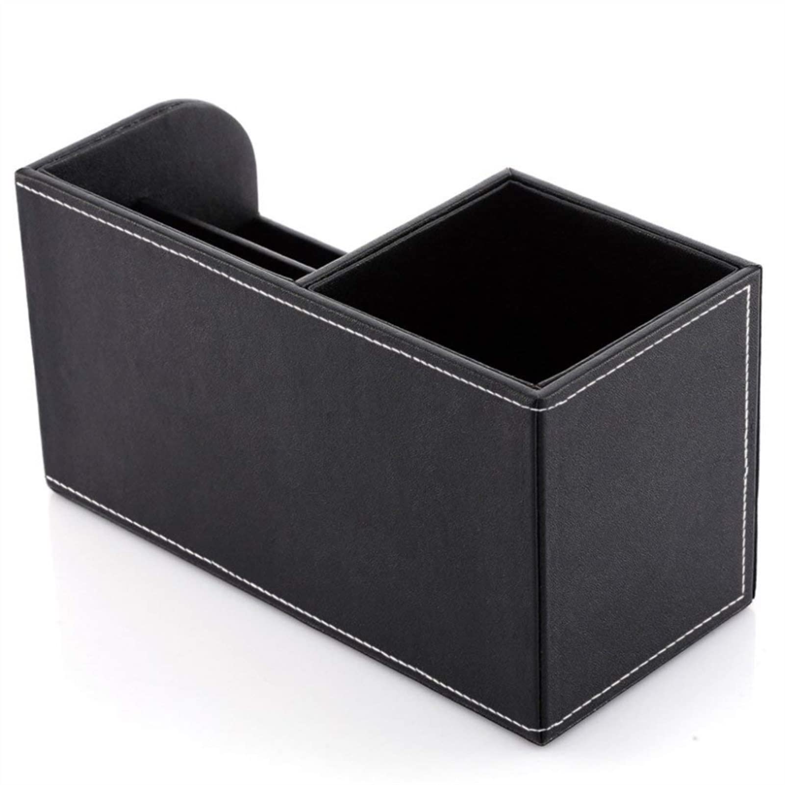 Cartella portadocumenti in pelle nera per ufficio, cartella da scrivania per studenti, porta riviste, portapenne e matite, soluzione per riporre documenti, accessori da scrivania professionali