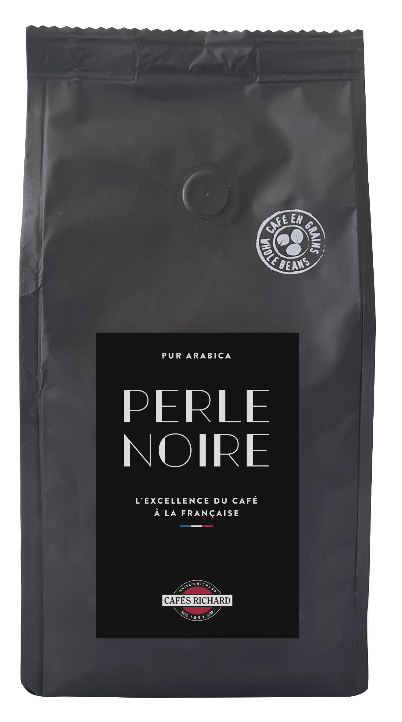 Cafés Richard Perle Noire Whole Bean Coffee, 8.8 ounce bag (1 bag)