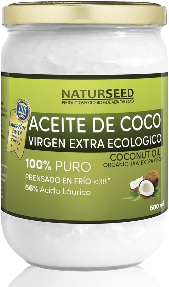 Organic Coconut Oil Extra Virgin 500 ml - FREE Ebook - Cold Press Extraction - Natural Energy Source for Athletes , weight loss , dietary supplement, for cooking, as a moisturizing cream for you and your baby, for your hair , your tooth, also for your dog and cat