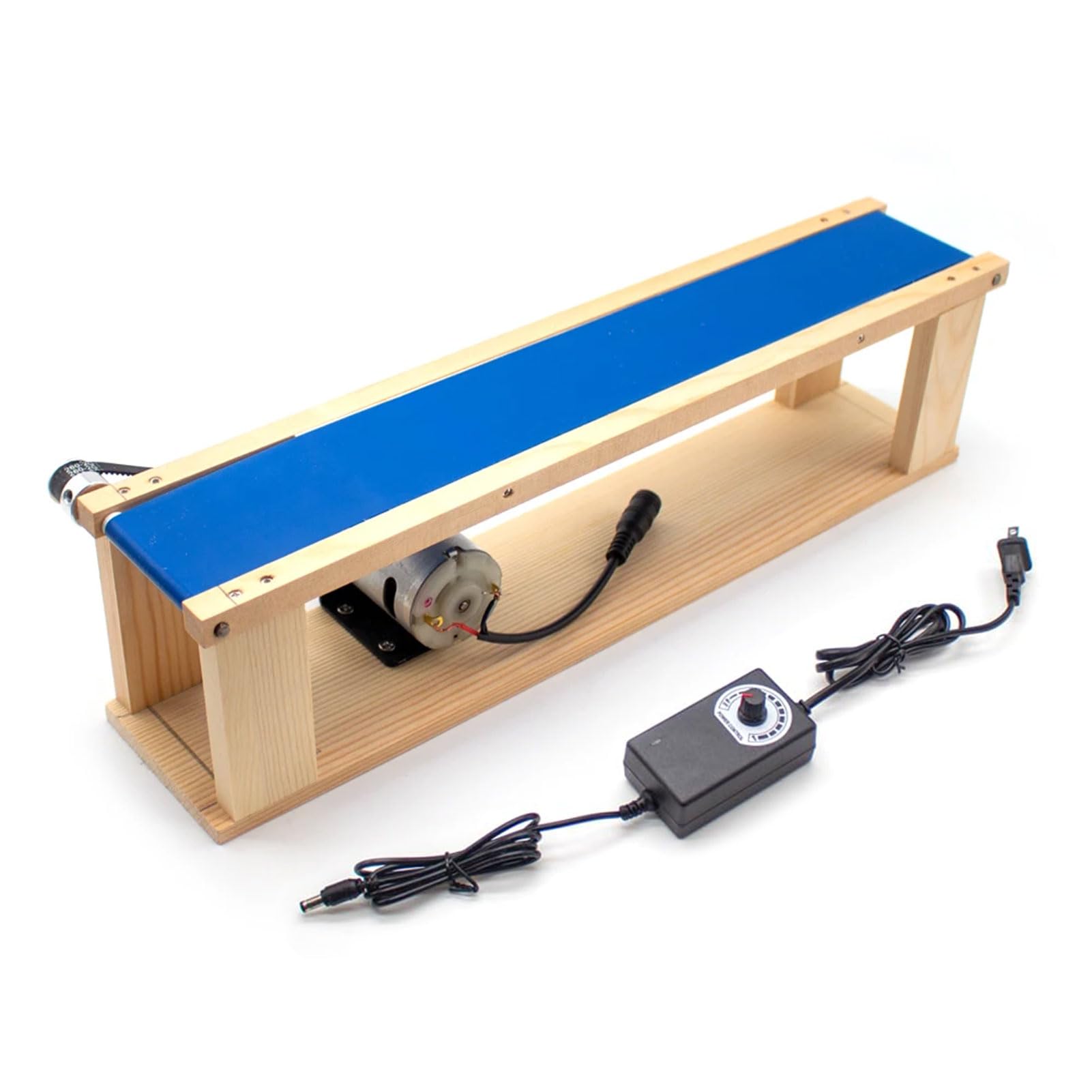 AC 100-240V Mini convoyeur à Bande de Bureau à Monter soi-même Dispositif d'expérimentation Scientifique à Friction pour modèle d'ascenseur 5x70CM Vitesse réglable de 0 à 6000 TR/Min
