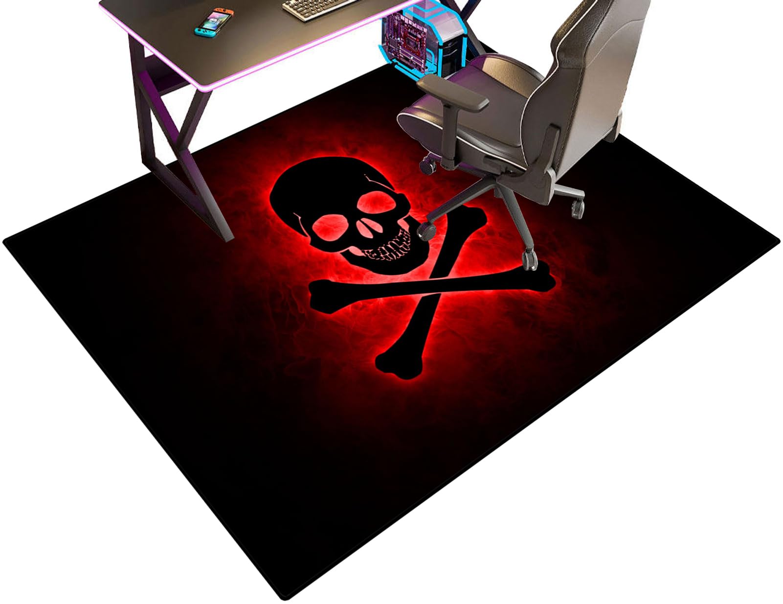 Office Chair Mat for Carpet and Hardwood Floor Gaming Chair Mat 120 x 160 cm Protector Chair Mats for Office Chair Floor Mat Non Slip Desk Computer Rolling Chair Mat for Home Office Gaming Room