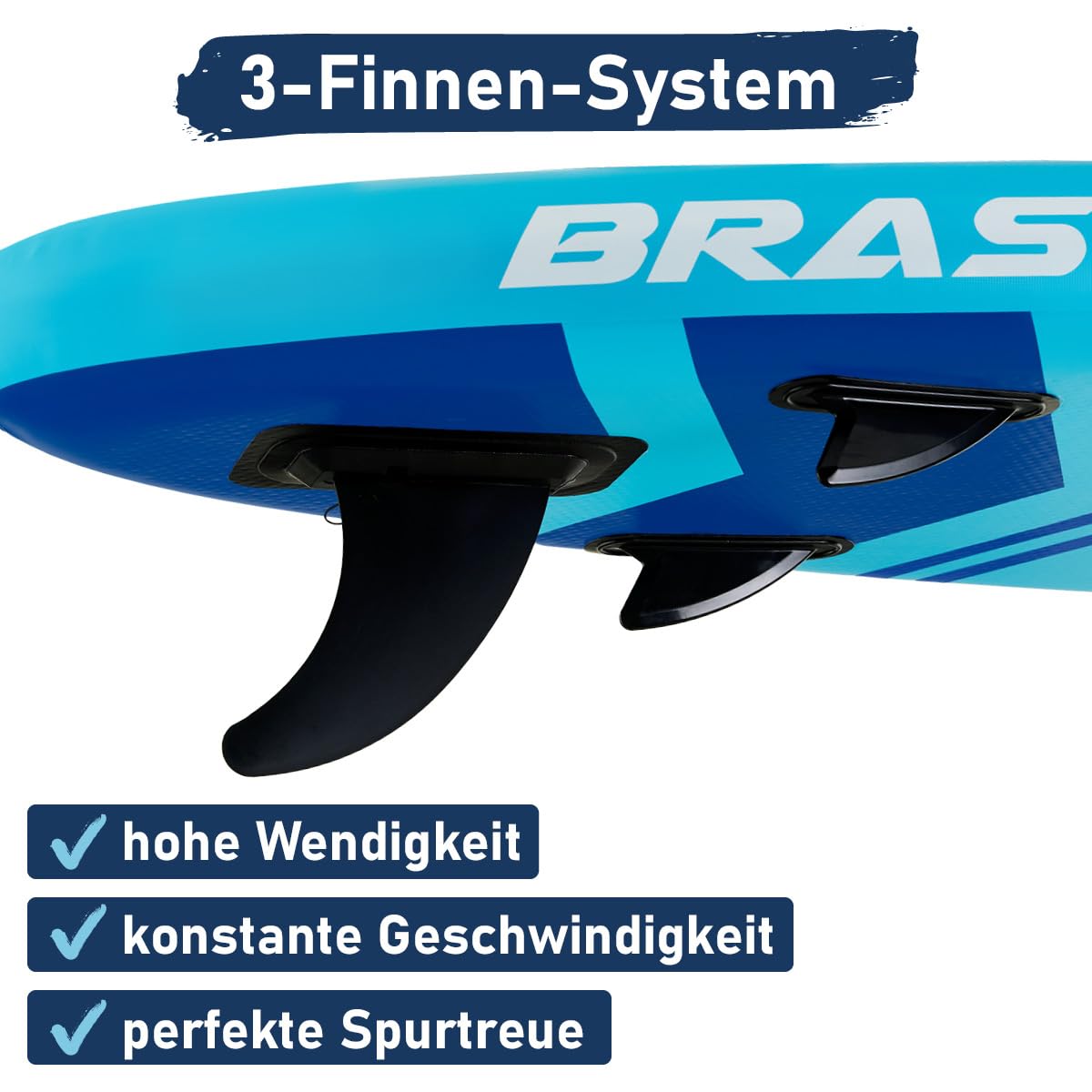 BRAST SUP Board Turtle | Aufblasbares Stand up Paddle Set | 320x81x15cm | 4 Designs | 5 Jahre Garantie | inkl. Sonderzubehör