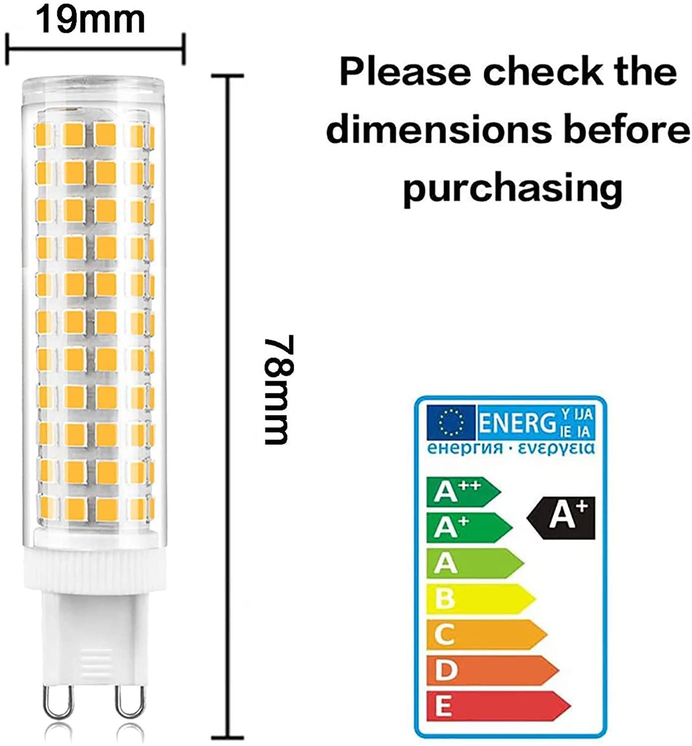 G9 Bombillas LED Regulable, 15W (equivalente a halógeno de 120W) 1500LM 136LED Beads AC 220V Bombilla de maíz LED para lámpara de araña Iluminación del hogar, Haz de 360 grados,Warm white,6 Pack