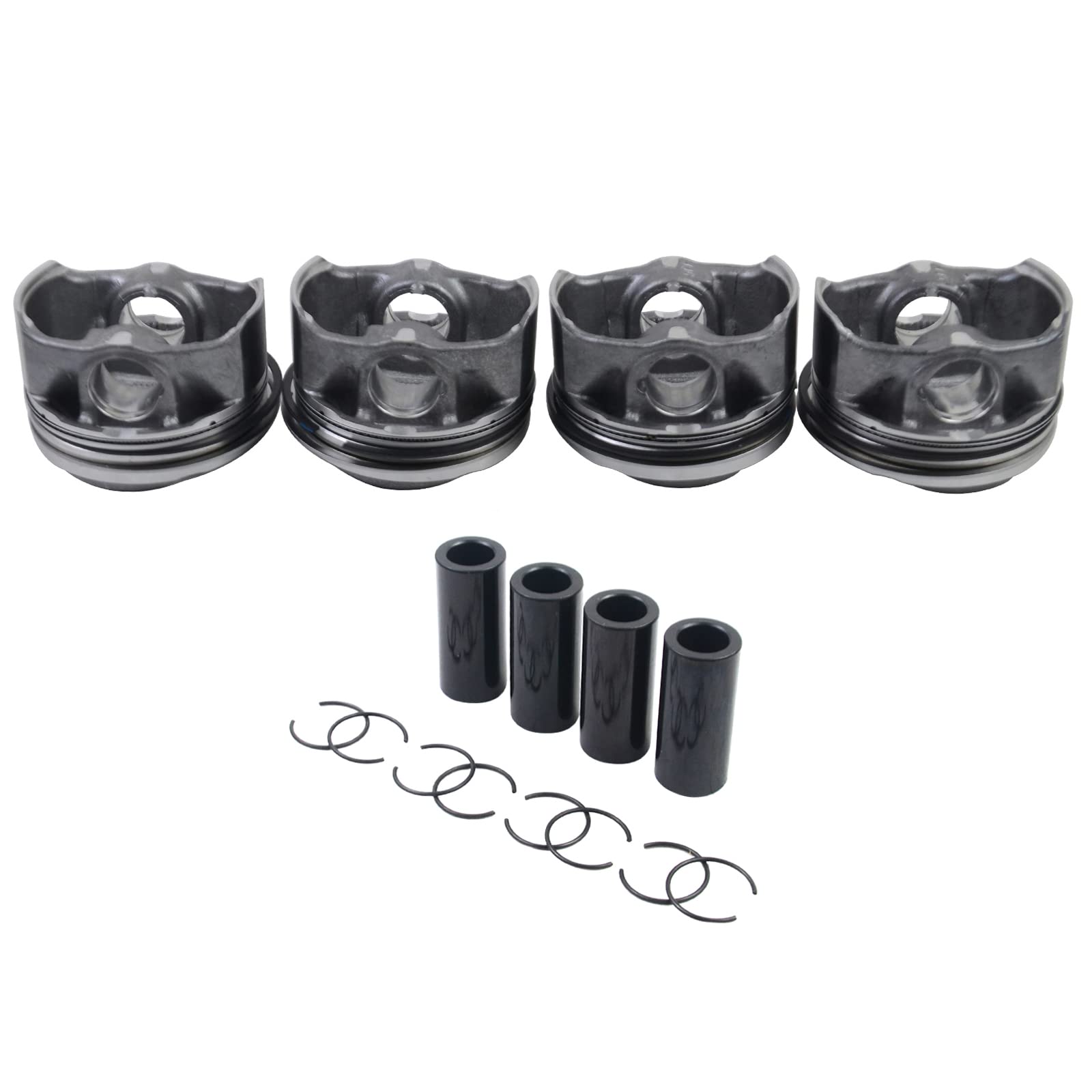 4x Juego de Pistones Ø23mm Compatible con C-C G0lf Pa-ss at A3 A4 A5 TT 1.8T CDHA CDAB 06J107065AG 06H107065CP