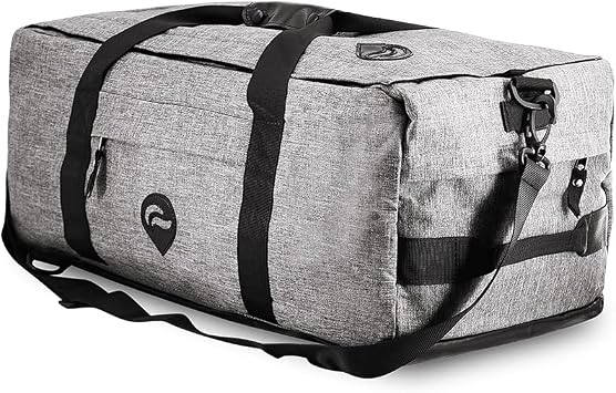 Hybrid Backpack/Duffle - Smell Proof - Weather Resistant Gray US PATENT NUMBER D819327