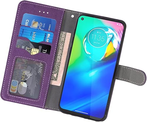 Miniatura 10 de Asuwish Funda compatible con Moto G Power 2020 y protector de pantalla de vidrio templado, con cordón, soporte para tarjetas de crédito, accesorios