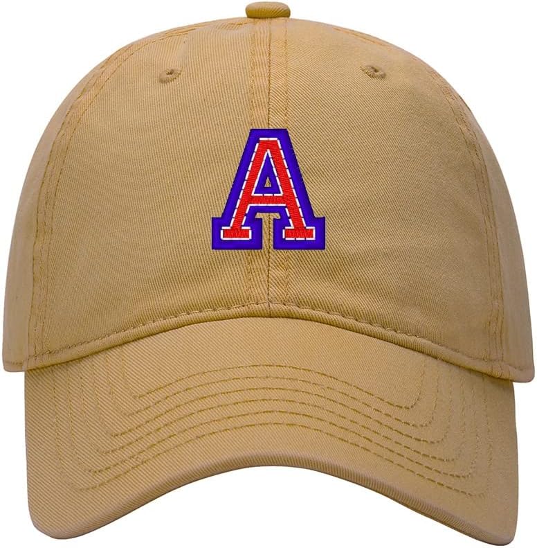Baseball Cap Men Design Letter A Embroidered Washed Cotton Dad Hat Baseball Caps