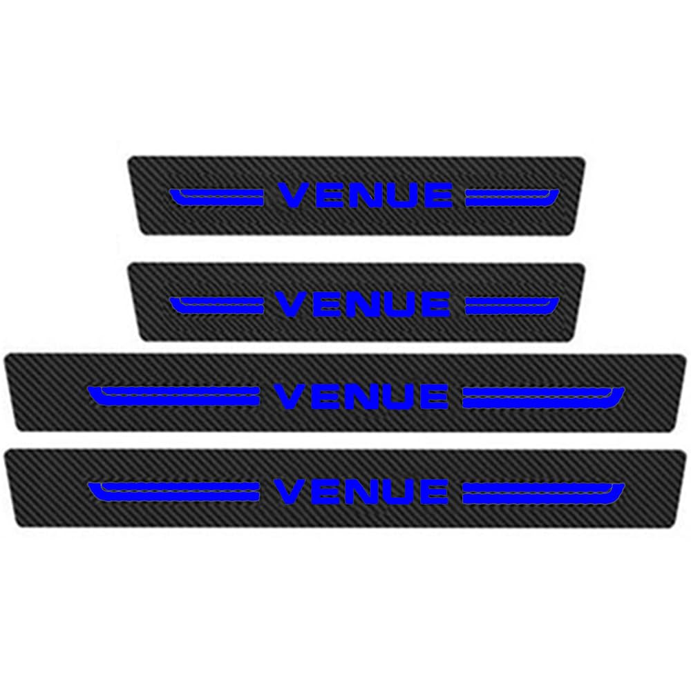 Sdyayfge B 4Pcs Kick Plates Car Door Sill Protector,For Hyundai Venue