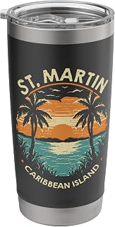 St. Martin Caribbean Island Stainless Steel Insulated Tumbler
