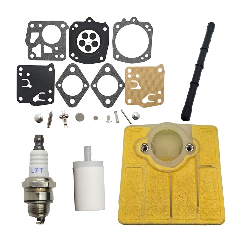 Filtro Aria Carburante, Tubo Candela, Adatto for Kit di Riparazione e ricostruzione carburatore 61 66 266, Pezzo Ricambio for Motosega
