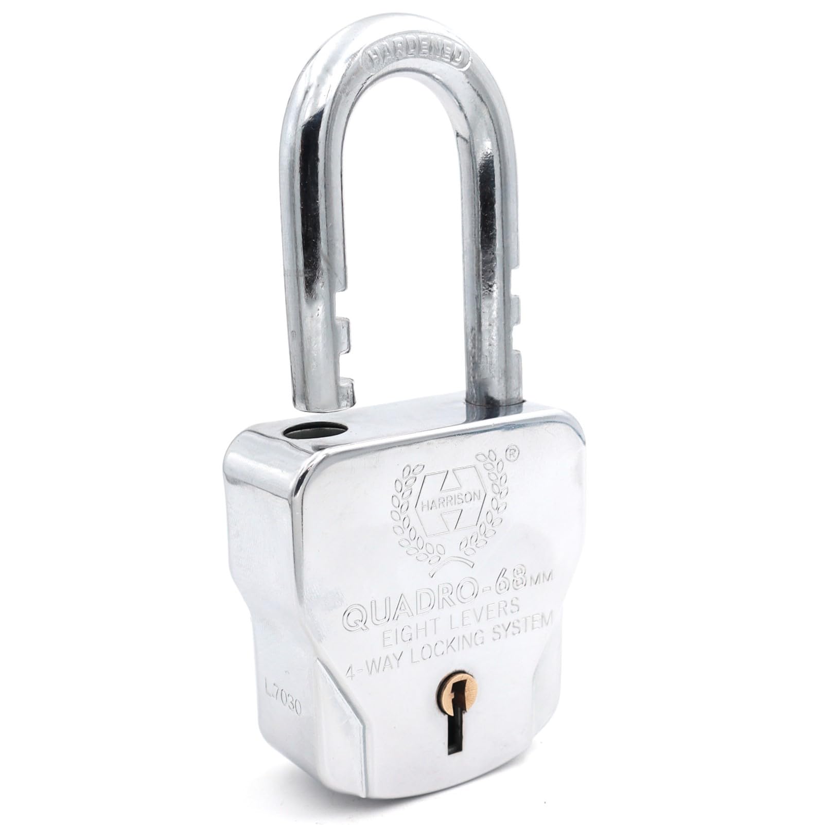 Harrison Padlocks/Square Padlock 68mm 8 Lever with 4 Keys QUADRO-5560 Pack of 1/ Padlock, Padlocks, Locks for Home, Locks for Main Door, gate Lock — Amazon image 3
