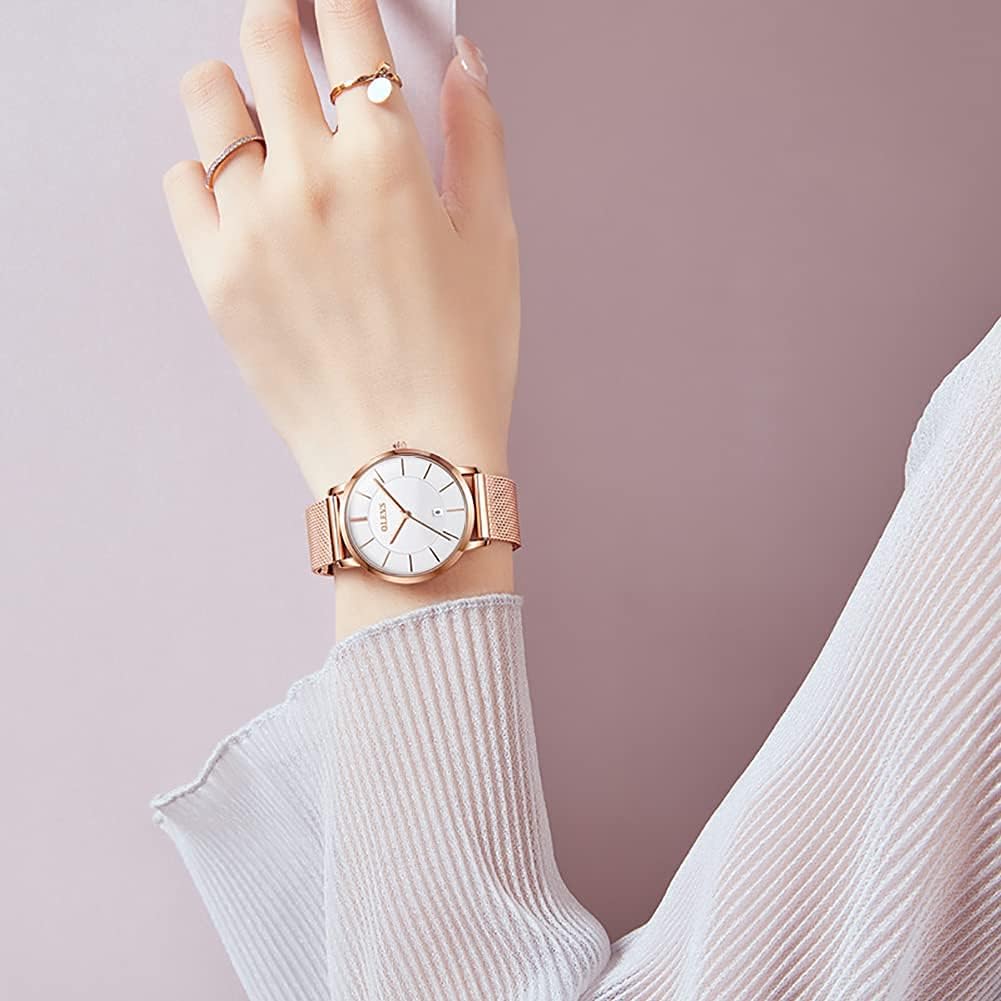 Rose Gold Women Watch Elegant Thin Wrist Ladies Watches Waterproof Date Easy Read Casual Watches with Elegant Mesh Stainless Steel Fashion Sports Watches, Relojes De Hombre : YIKASHI: Clothing, Shoes & Jewelry