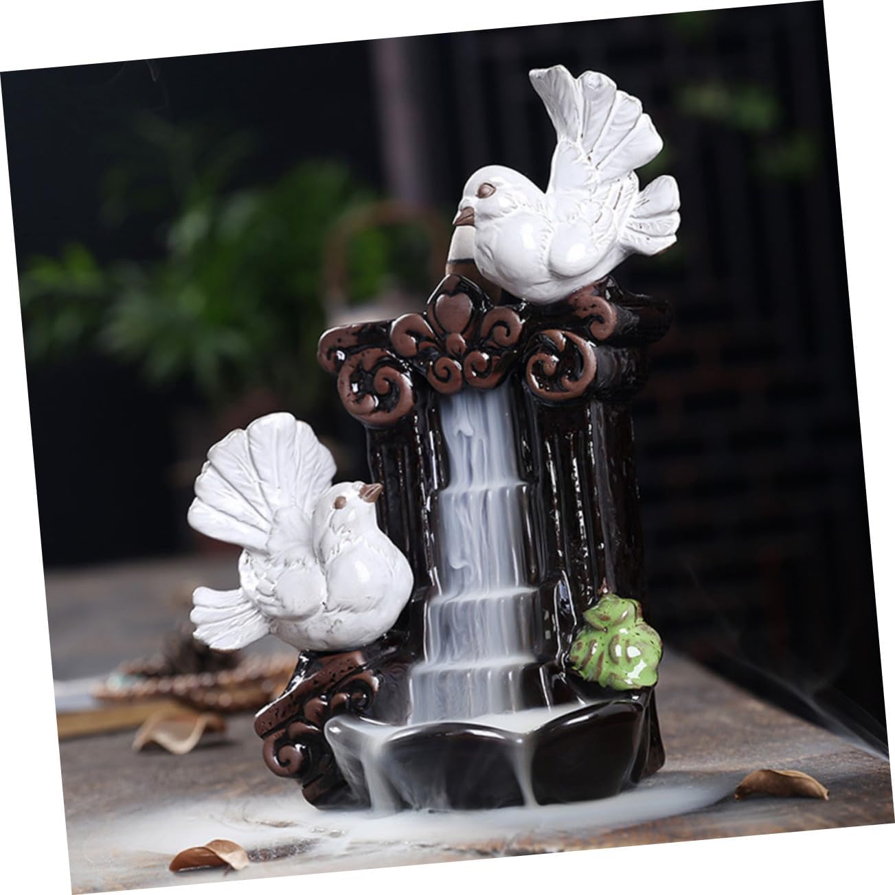 PRETYZOOM Delicate Ceramic Censer Incense Holder for Meditation Retro Style Mountain Design Office Decoration Aromatherapy Accessory Stress Relief Tool