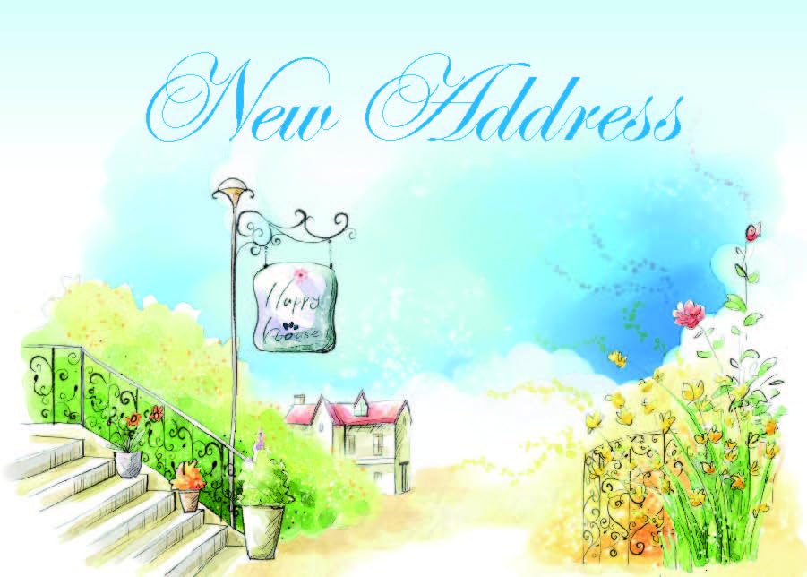 A6 Change of Address Cards Moving House Home with Envelopes (Happy House) (Pack of 48)