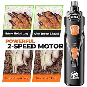 Dognailgrinderwith2ledlightspowerful2speeddognailtrimmerswith3grindingwheelssuperquietrechargeablepetdognailclipperskitforlargemediumdogscatssmallanimalnailcare  Cucciolini Doodles   cucciolini doodles
