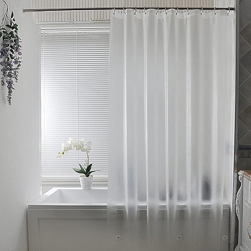 Miniatura 19 de AooHome Forro de Cortina de Ducha Transparente de 72x75, Cortinas de Ducha 3D de EVA Resistente con Cubo de Agua con 5 Imanes Inferiores, Repelente