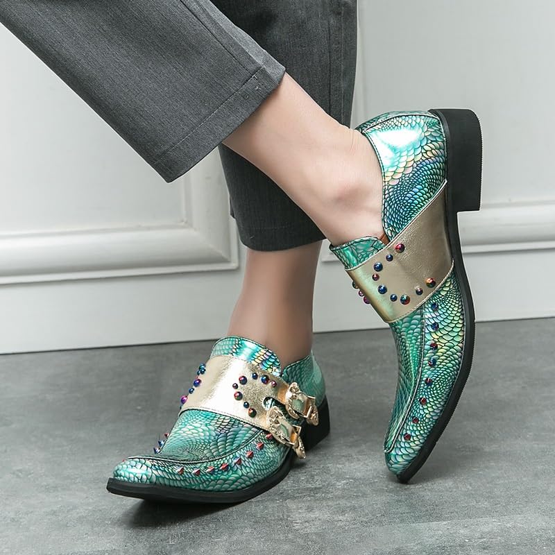 Men's Oxford Shoes Fashion Banquet Dress Shoes Men's Genuine Leather Hasp Formal Leather Shoes for Men Slip On Pointed Toe2