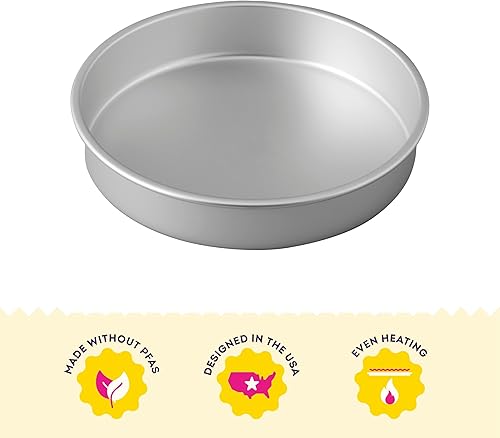 Vista 28 de Wilton Juego de moldes redondos de aluminio, 4 piezas para pasteles en capas, duradero, calentamiento uniforme, resistente al óxido, utensilios