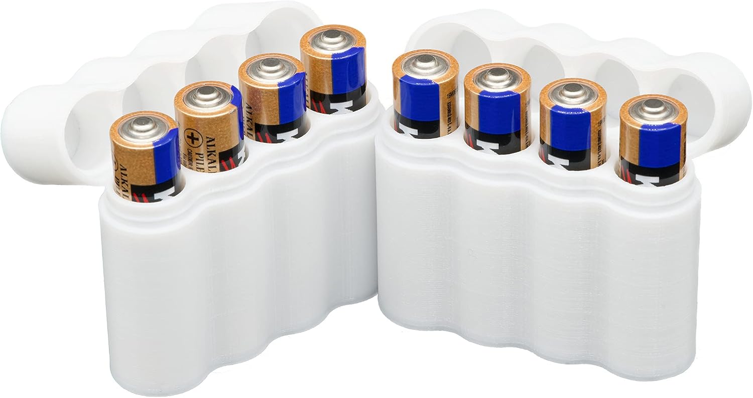 Protect Your Power - Slimline AAA Battery Case, Soft Durable material - Pack of 2 (Holds 4 Batteries)