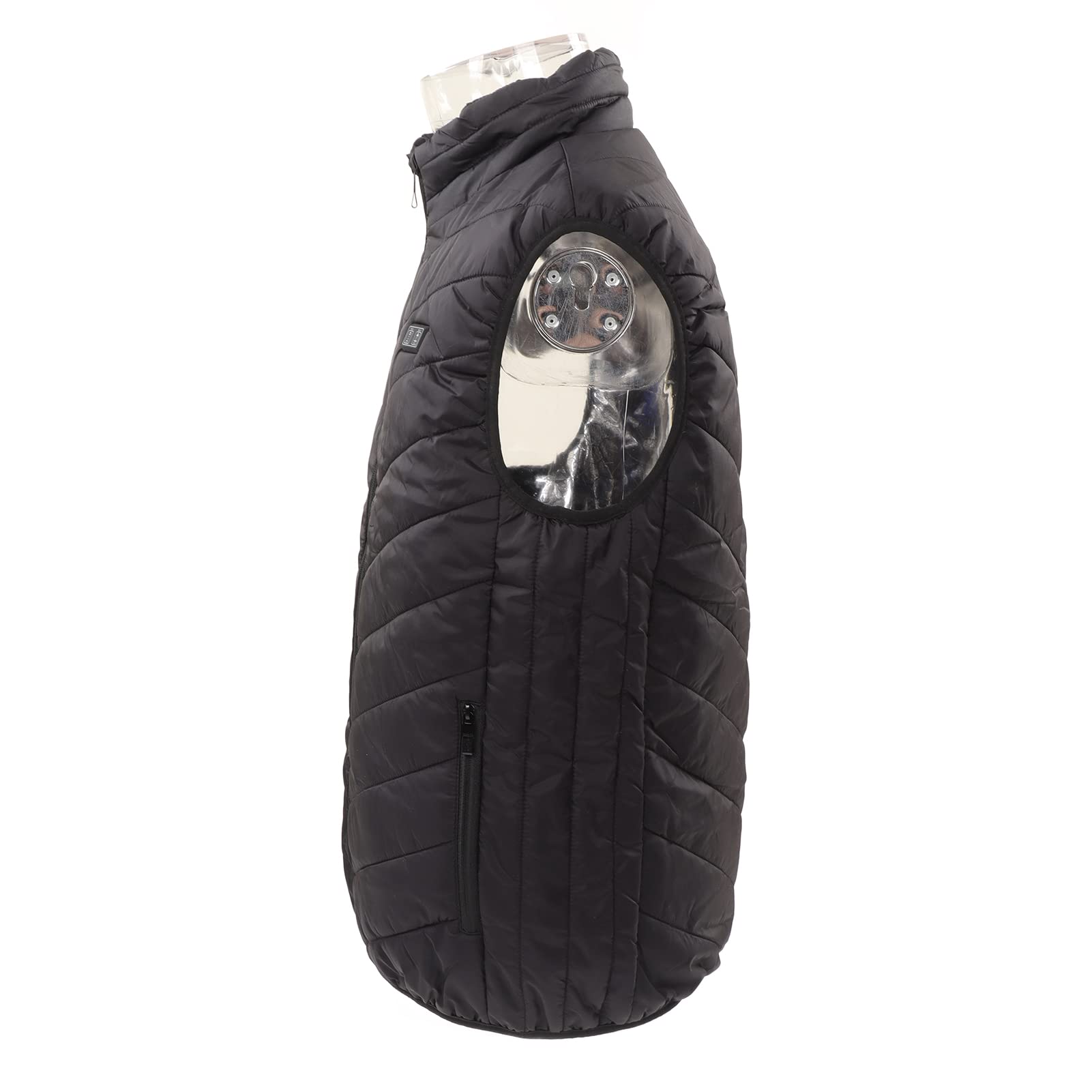 Fydun Gilet Riscaldato a 11 Posti Gilet Riscaldante Elettrico USB a Doppio Controllo Giacca Riscaldante per Vestiti Riscaldanti Neri per Esterni Invernali Famiglia Applicata XL