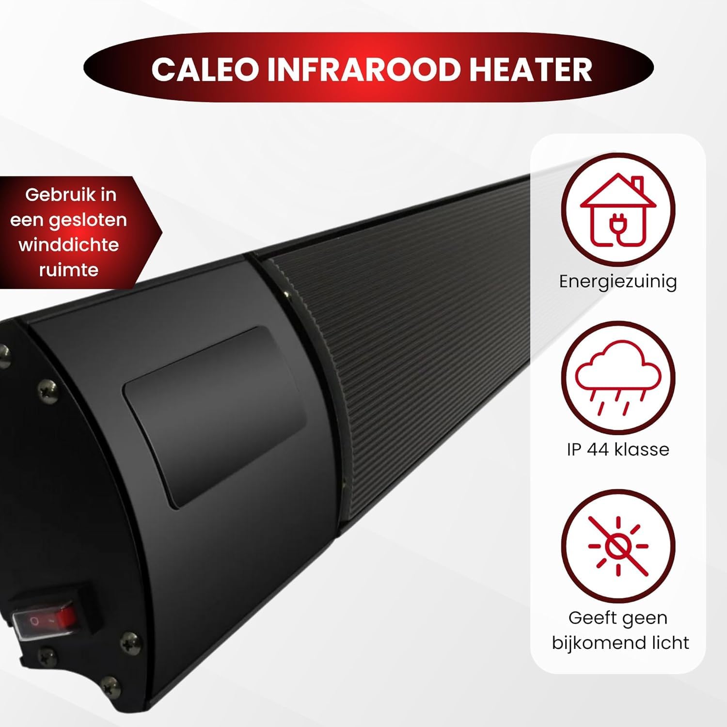 Riscaldatore per Terrazza a infrarossi - Riscaldatore Elettrico per Terrazza Sospeso, Caleo, WiFi, con Telecomando… (3000Watt: 184 × 15 × 6.5 cm)