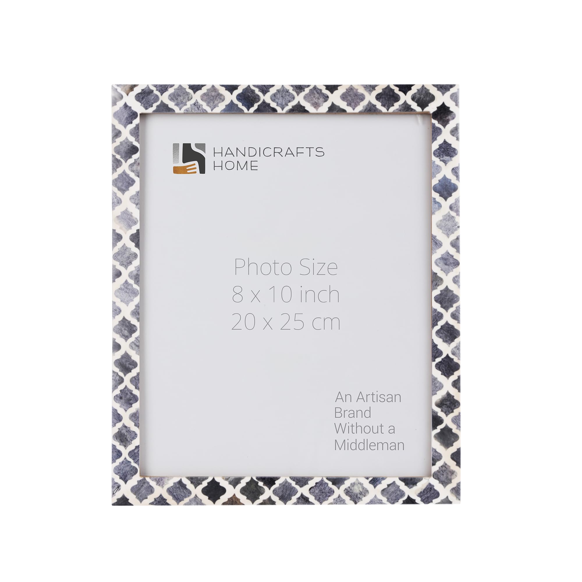Cadre photo 8x10 gris d'inspiration marocaine pour embellir votre salon