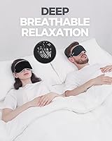 Vista 5 de MZOO - Máscara de dormir de lujo para dormir de espalda, lateral, bloqueo completo de luz, máscara de ojos para dormir, antifaz nocturno, 3D de cero