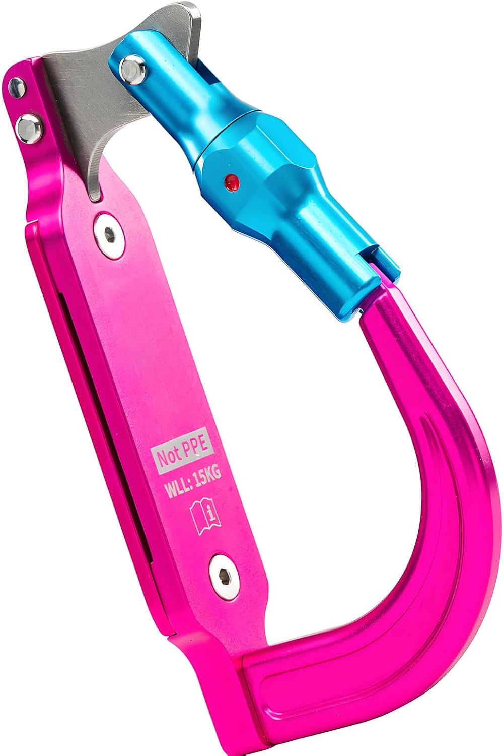 Climbing Gear Holder Clip, Threaded Gate Harness for Rock Climbing and Caving, Aluminum Alloy Accessory Holder
