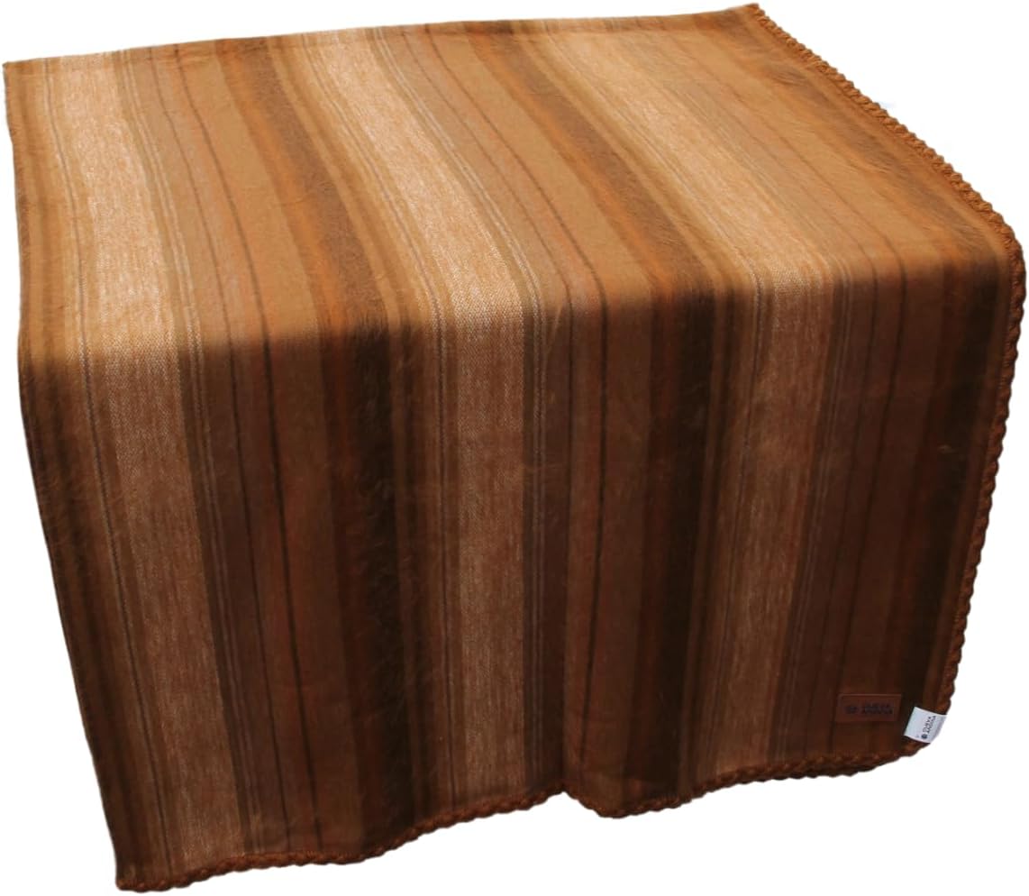 Alpaca Wool Blanket Throw - Beautiful & Warm, 80 x 60 inches, Ultra-Soft, Hypoallergenic and Breathable. (Brown) - Image 2