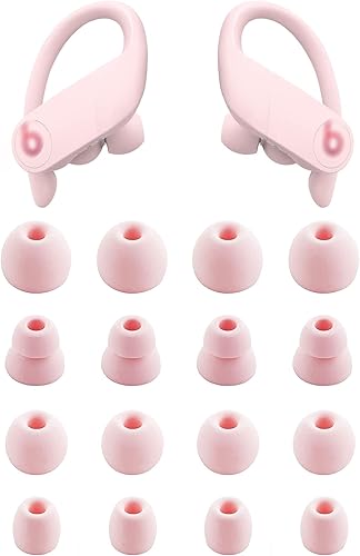 Puntas para los oídos compatibles con auriculares Powerbeats Pro, puntas de silicona suave, tamaños S, M, L, doble brida incluidos, compatibles con