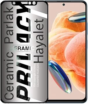 Bzontech Xiaomi Redmi Note 12 Pro ile Uyumlu Hayalet Ekran Koruyucu Parlak Seramik