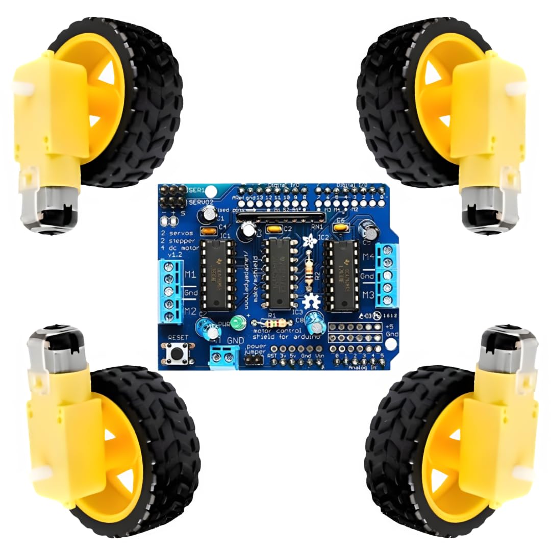 See full amazon price history chart for Vayuyaan 4 x BO Motor with 4 x Wheel and L293D - Geared DC Motor Kit for Robotics and DIY Projects Vayuyaan 4 x BO Motor with 4 x Wheel and L293D - Geared DC Motor Kit for Robotics and DIY Projects (B0CZK1S31X) Amazon Price History, Amazon Price Tracker