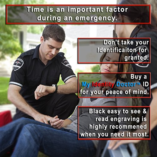 My Identity Doctor Medical Id Bracelets For Women With Free Engraving, Stainless Steel And Id Card, O-Link Chain Alert - Pink | Made In Usa - Wrist Size 7 Inch #TOP6