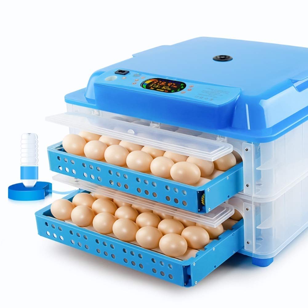 Incubatrice Digitale per Uova da 128 Uova con vassoi per Uova, Controllo della Temperatura e dell'umidità e Rotazione Automatica per polli, Uccelli, Anatre e oche,