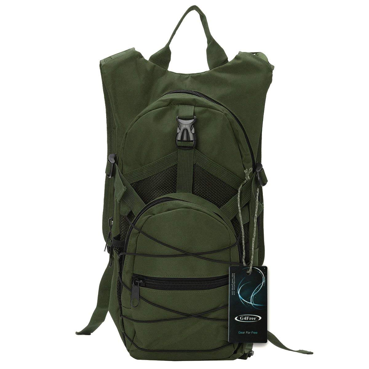 G4Free Zaino Tattico Borsa Idratazione Pacchetto d'Acqua Militare Sacca Acqua Backpack 3L per Escursionismo Ciclismo Correre Camminare e Arrampicarsi
