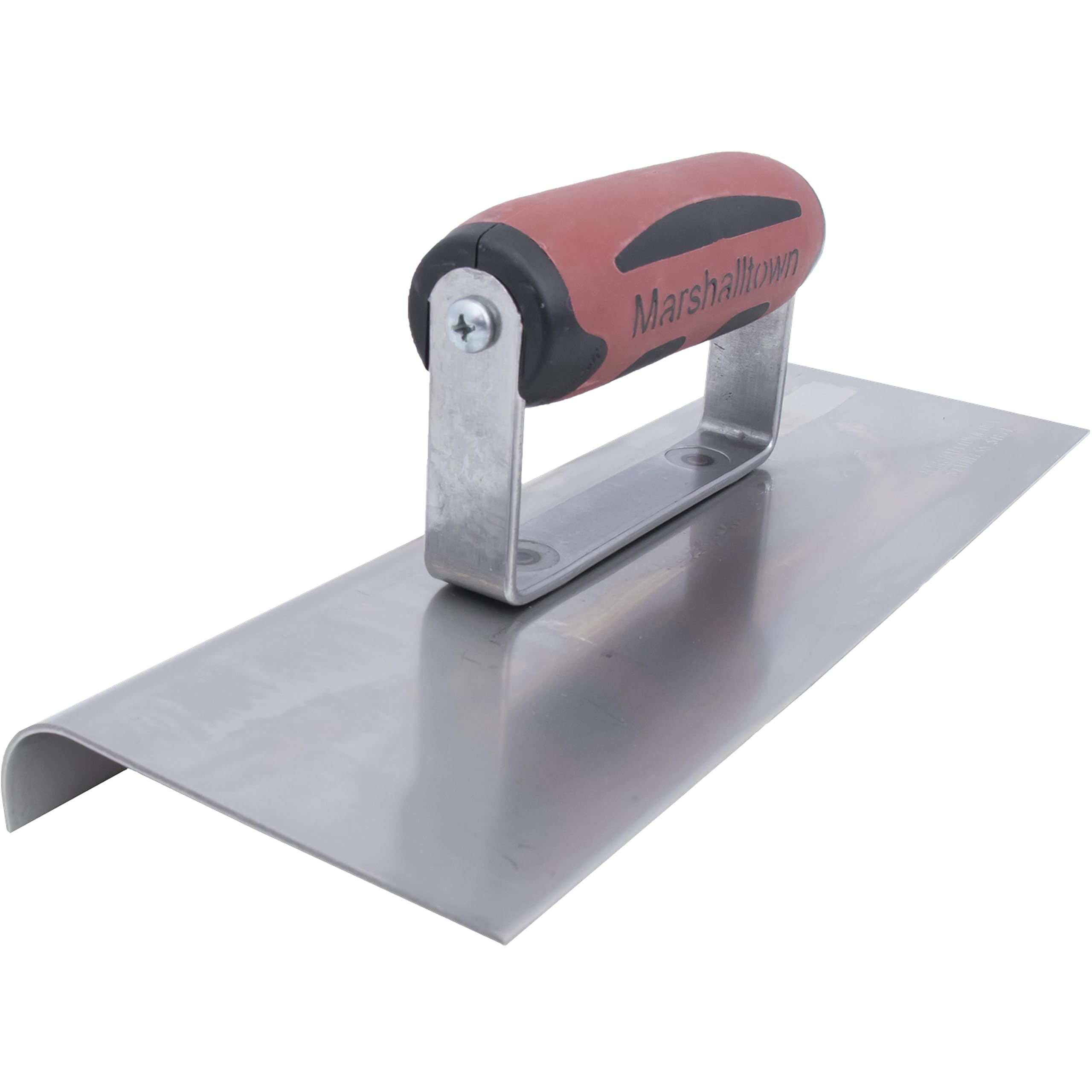 Zacieraczka do krawędzi Marshalltown ze stali nierdzewnej z uchwytem Durasoft, zapewnia zaokrąglenie na betonie, promień: 19 mm, warga 25 mm, rozmiar zacieraczki: 254x102 mm
